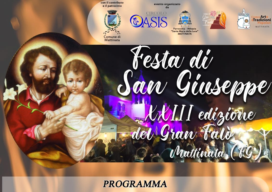 Fede E Memoria A Mattinata Il Gran Falò” Della Festa Di San Giuseppe